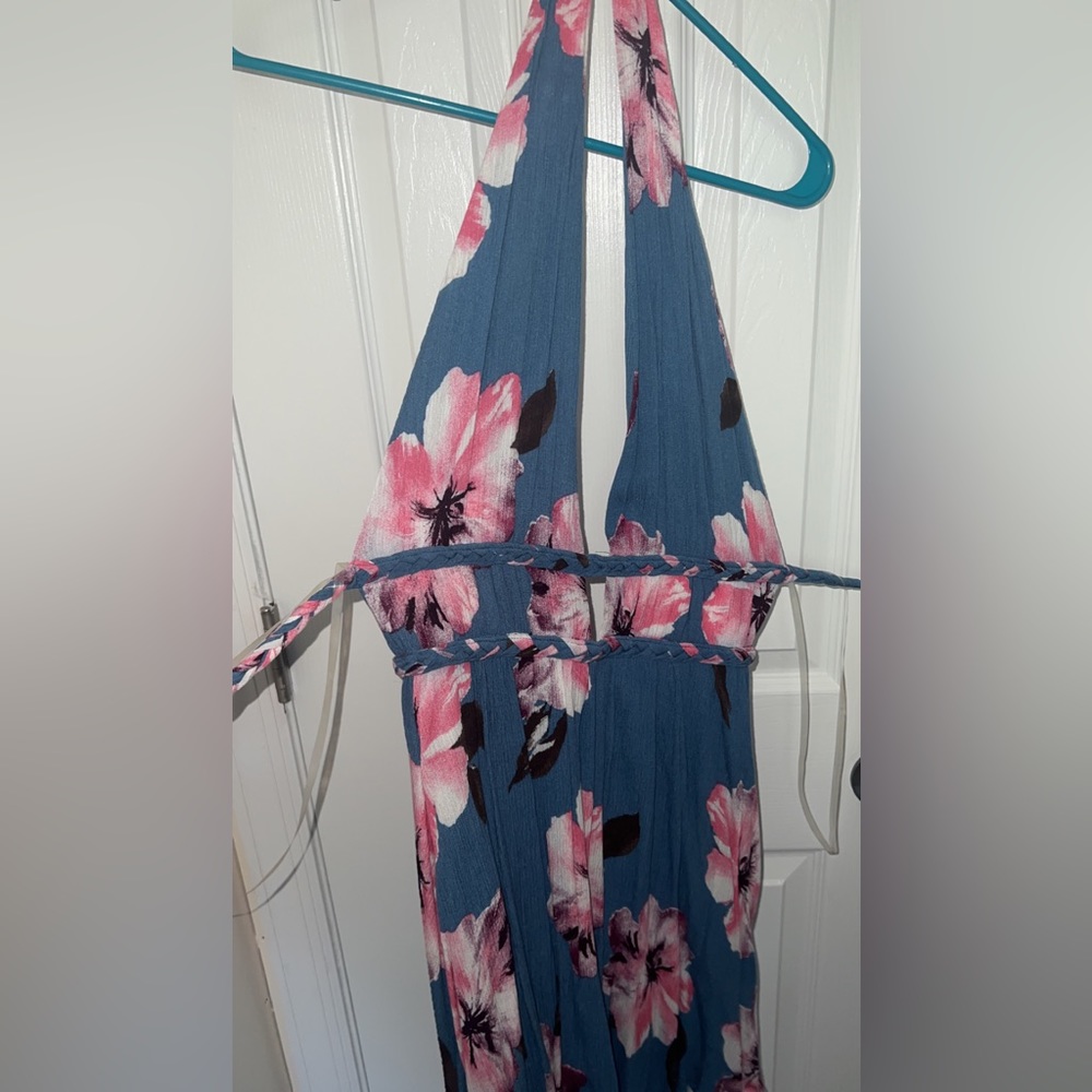 Blue floral sun dress, size S